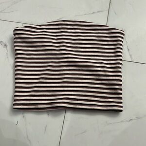 Striped Strapless Top